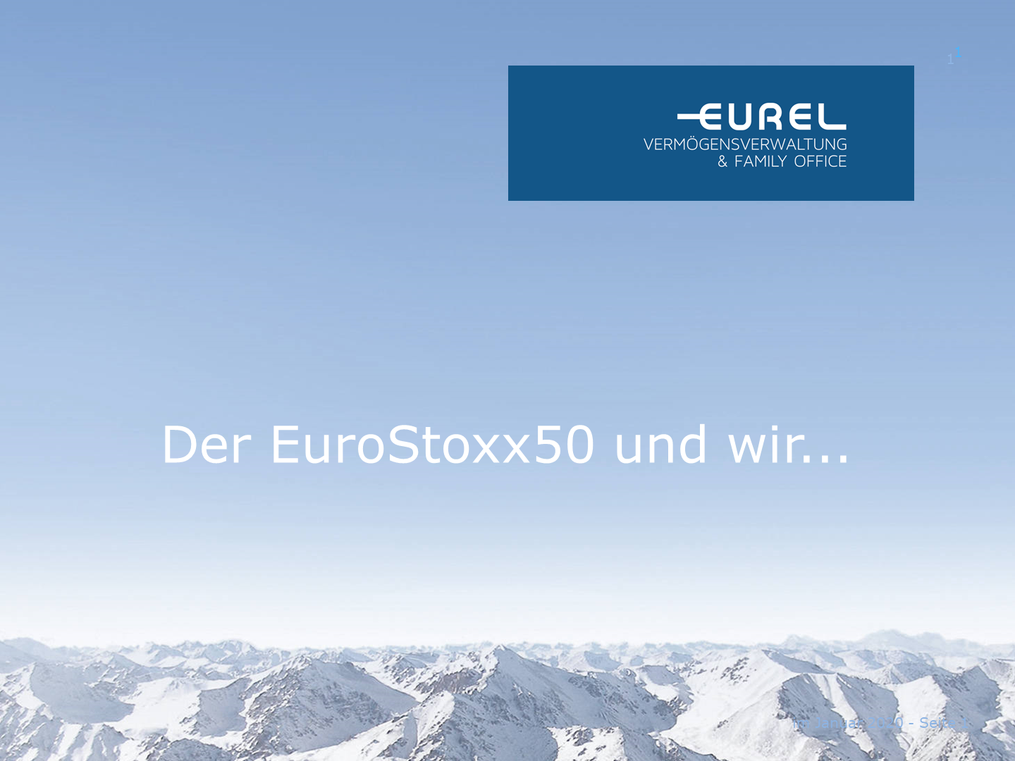 Der EuroStoxx50 und wir… Der EuroStoxx50 und wir…